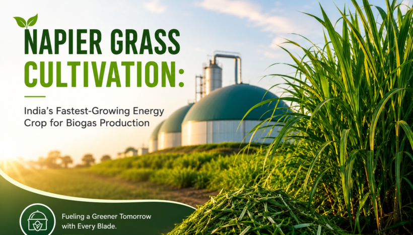 napier grass Cultivation: India’s Fastest-Growing Energy Crop for Biogas Production